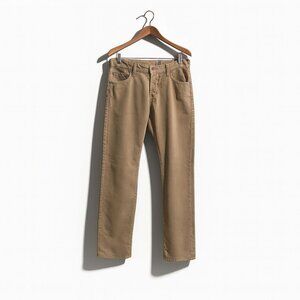 AG Adriano Goldschmied The Graduate Tailored Leg Corduroy Trouser Mens 32x34 Tan